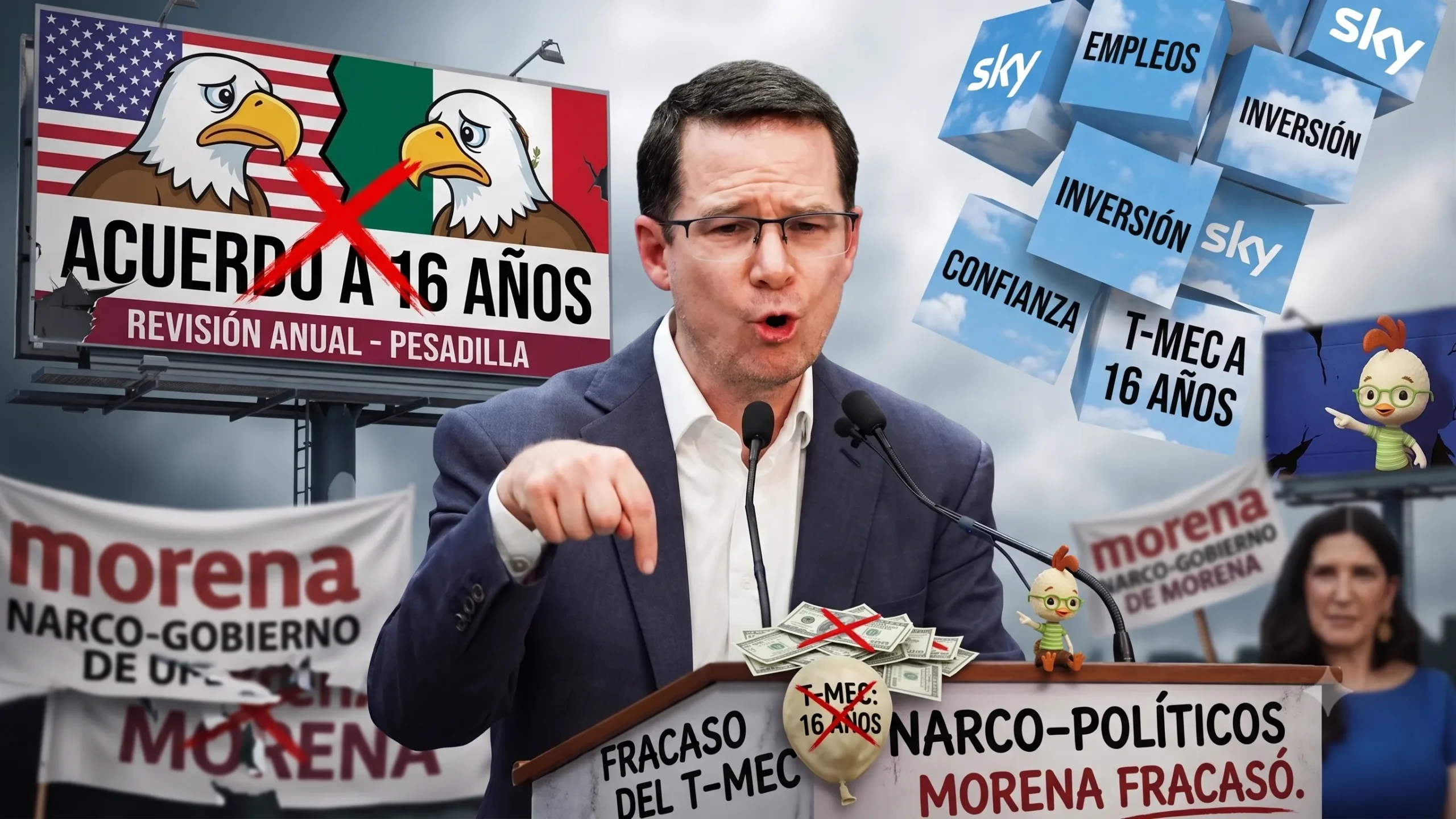 El Chicken Anaya culpa al narcogobierno del fracaso del T-MEC
