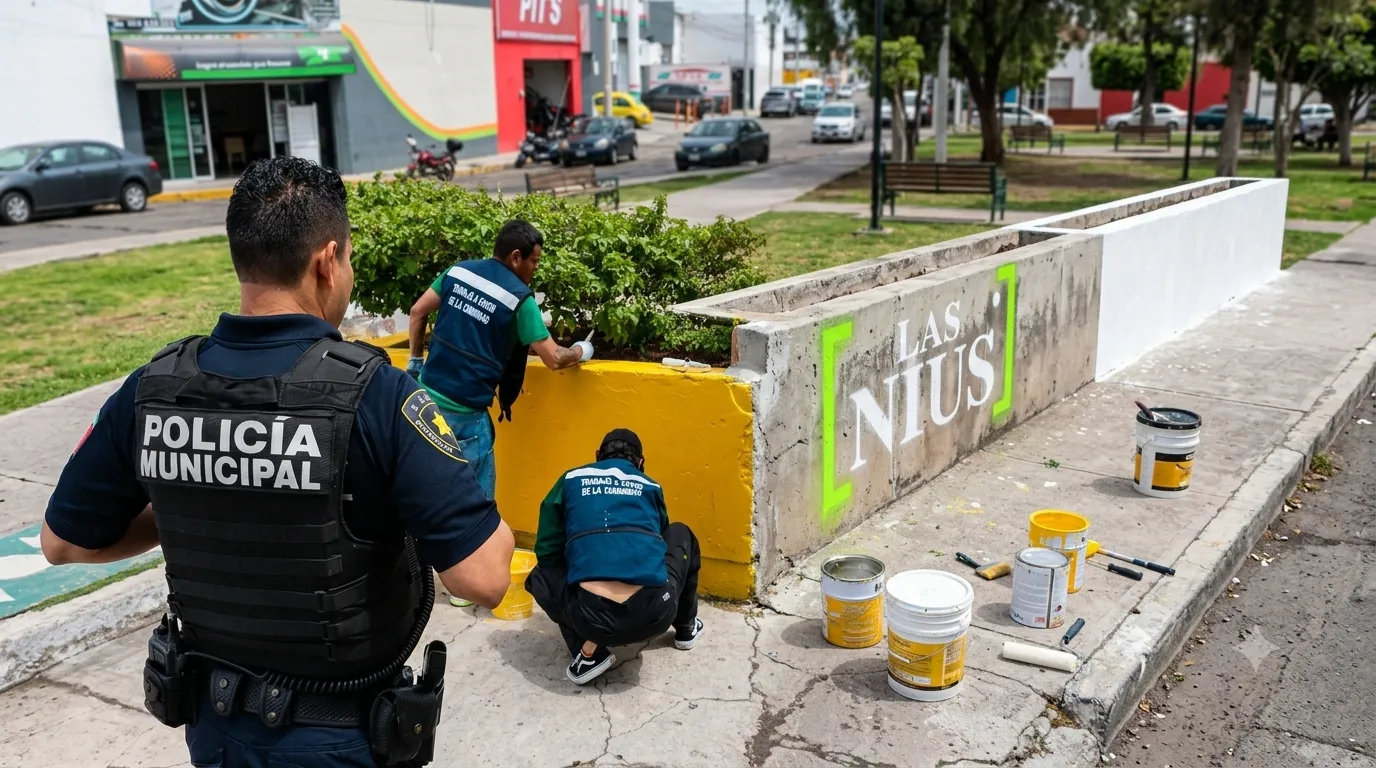 De la peda a la escoba: infractores limpian plazas
