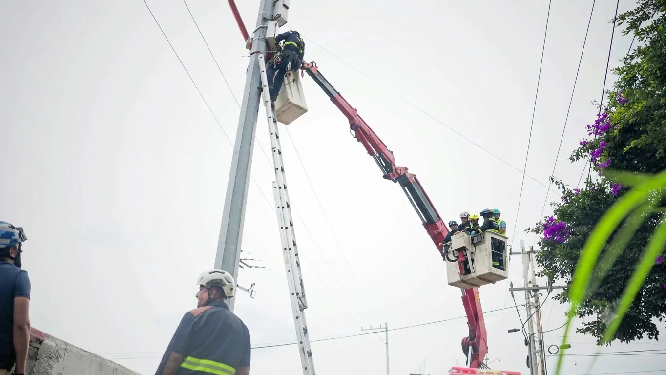 Vio la luz: rescatan a técnico chamuscado en Tlacote