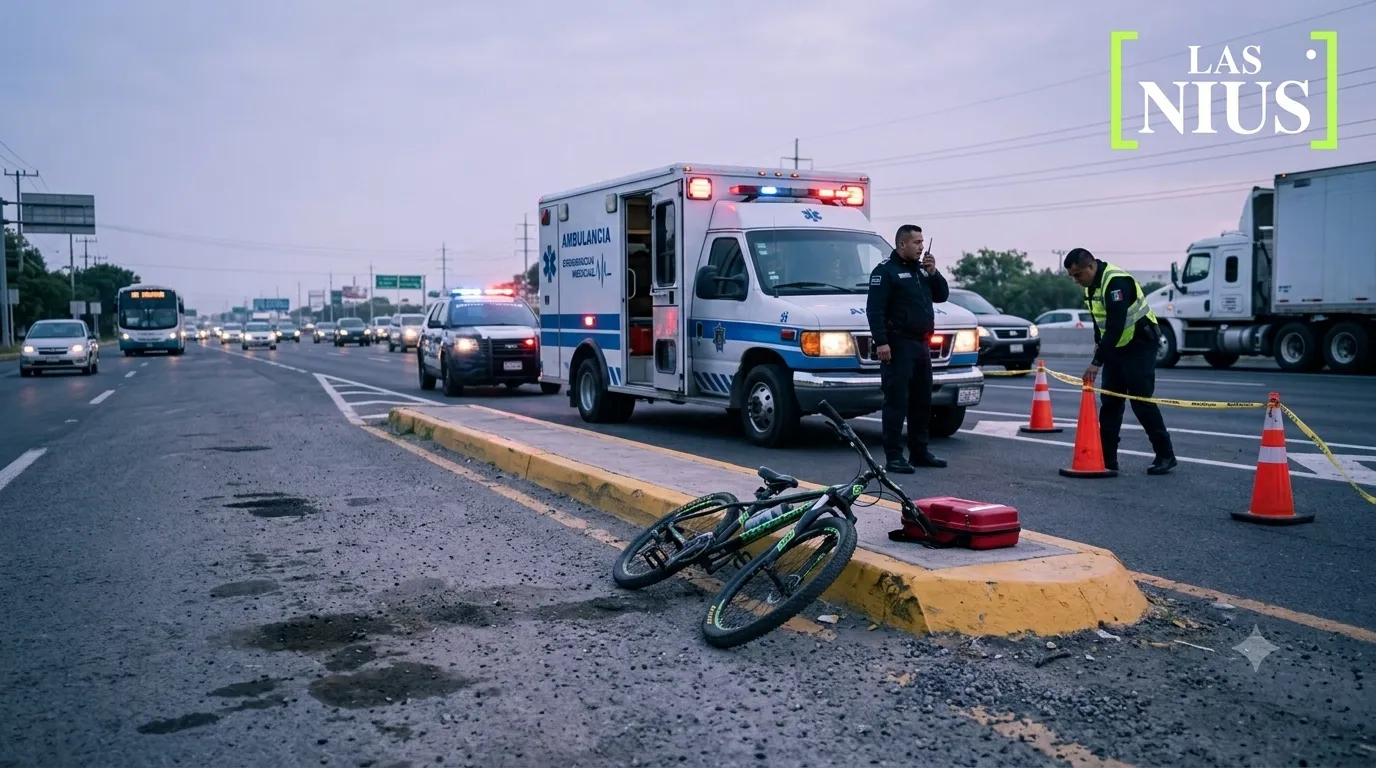 El corazón del ciclista hizo cortocircuito en plena avenida rápida