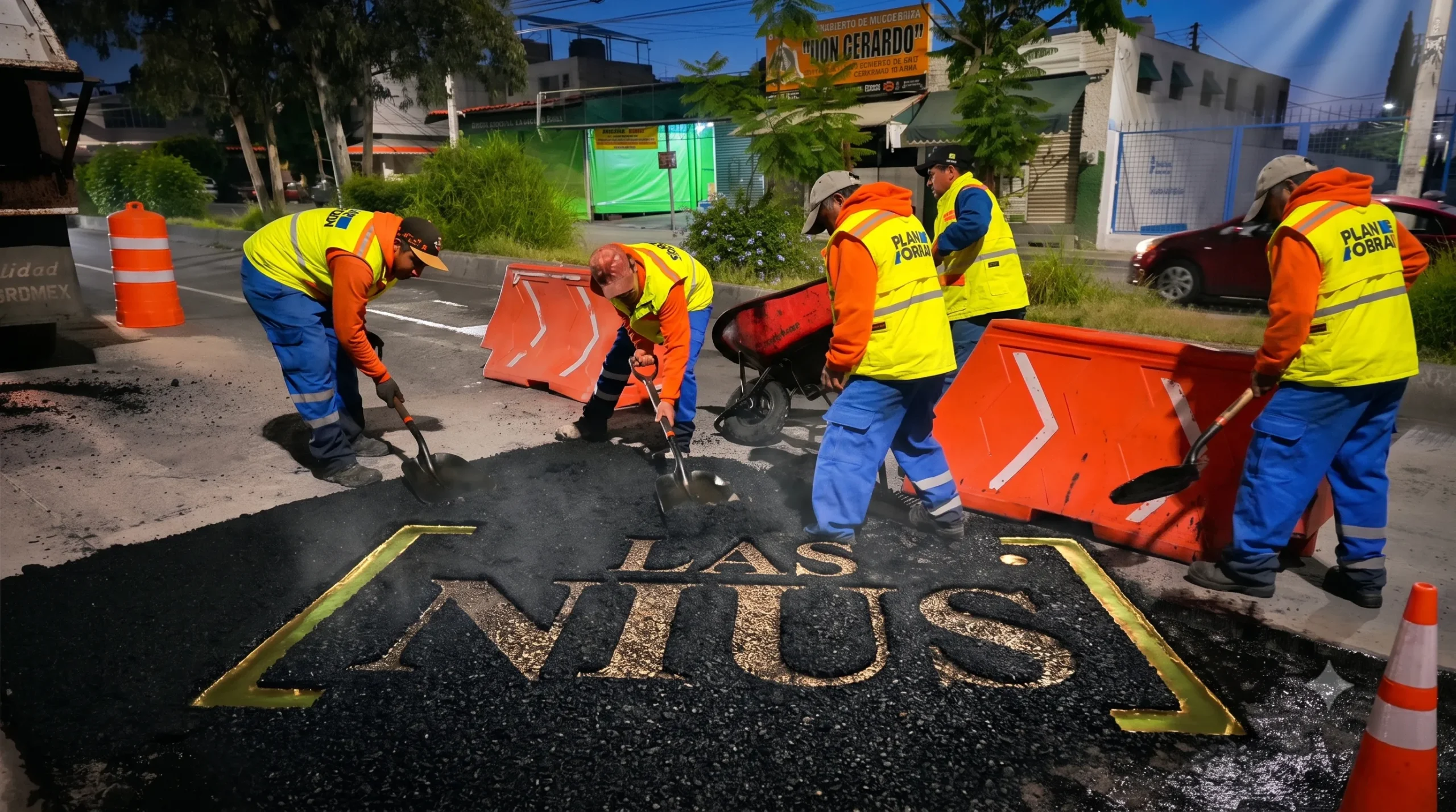 El escuadrón nocturno: tapan baches pero esquivan vías federales