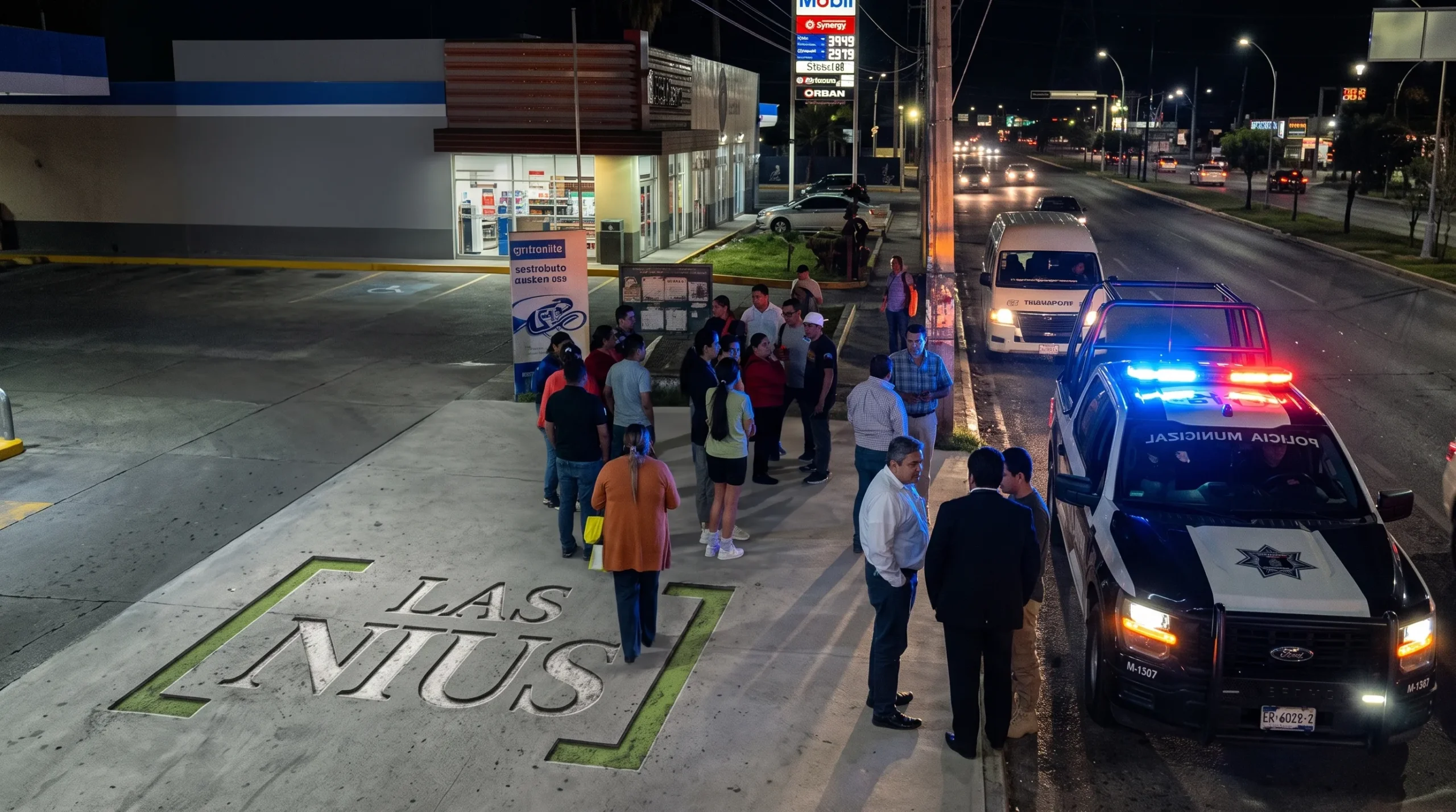 Camioneta juega a los bolos en Avenida de la Luz