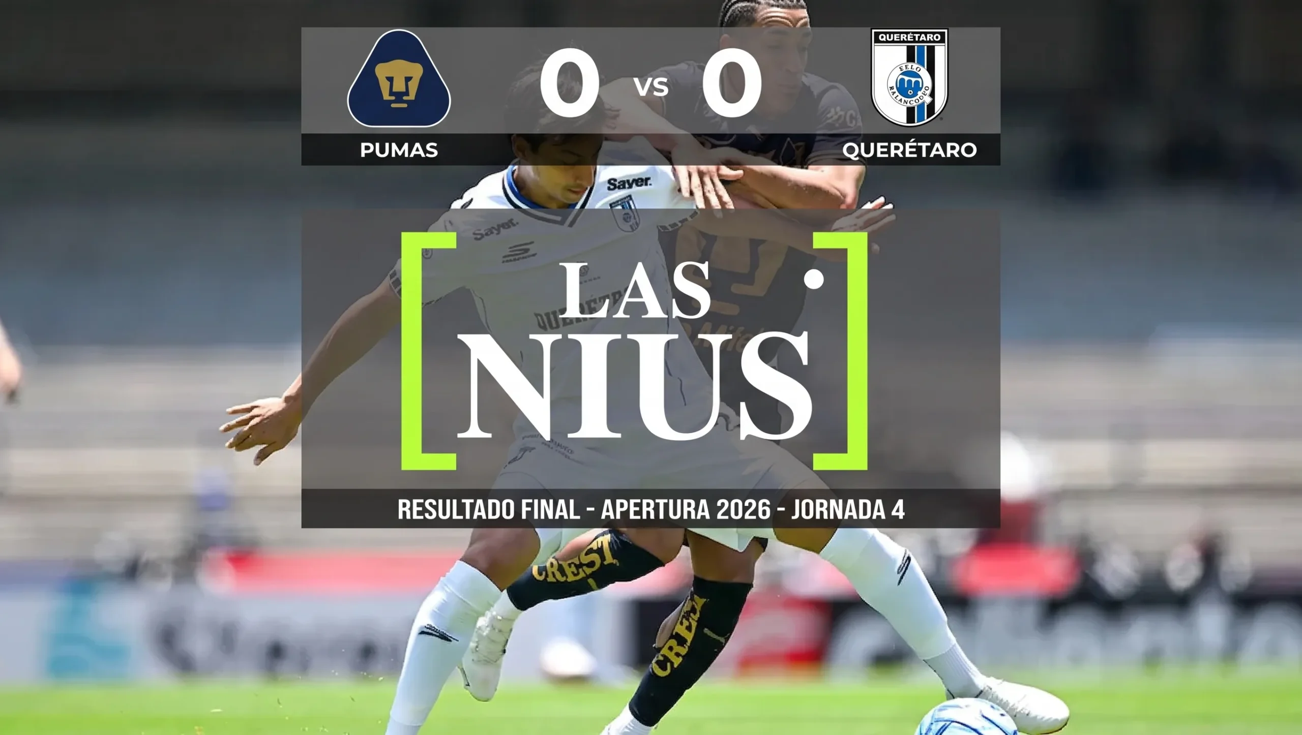Empate de bostezo: Pumas y Querétaro firman la paz