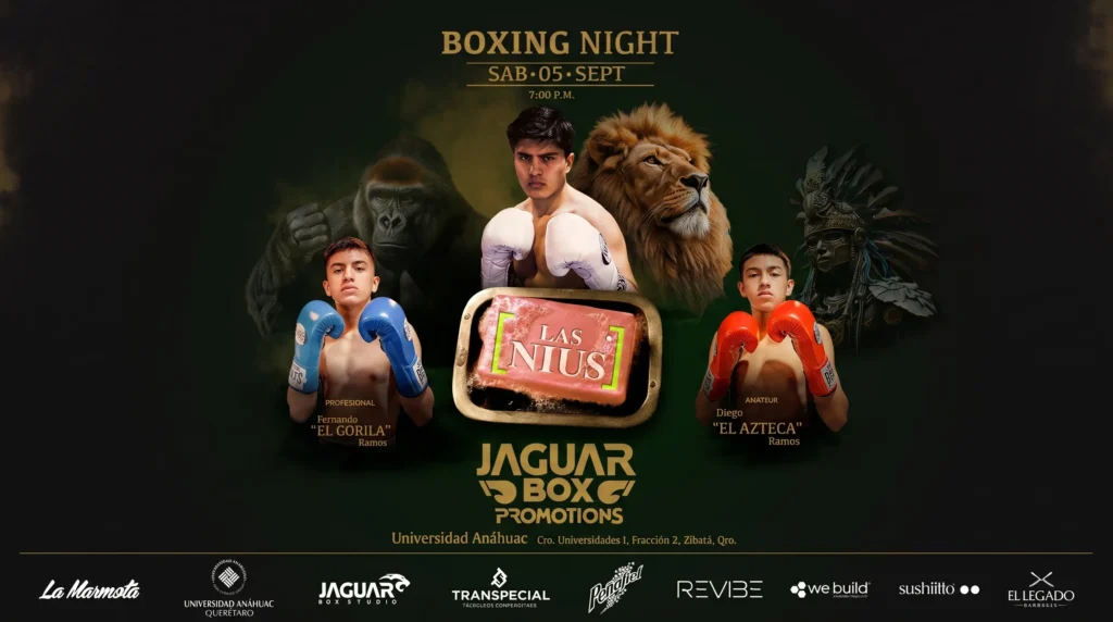 Combate de box amateur en un evento de Box Night en la Anáhuac