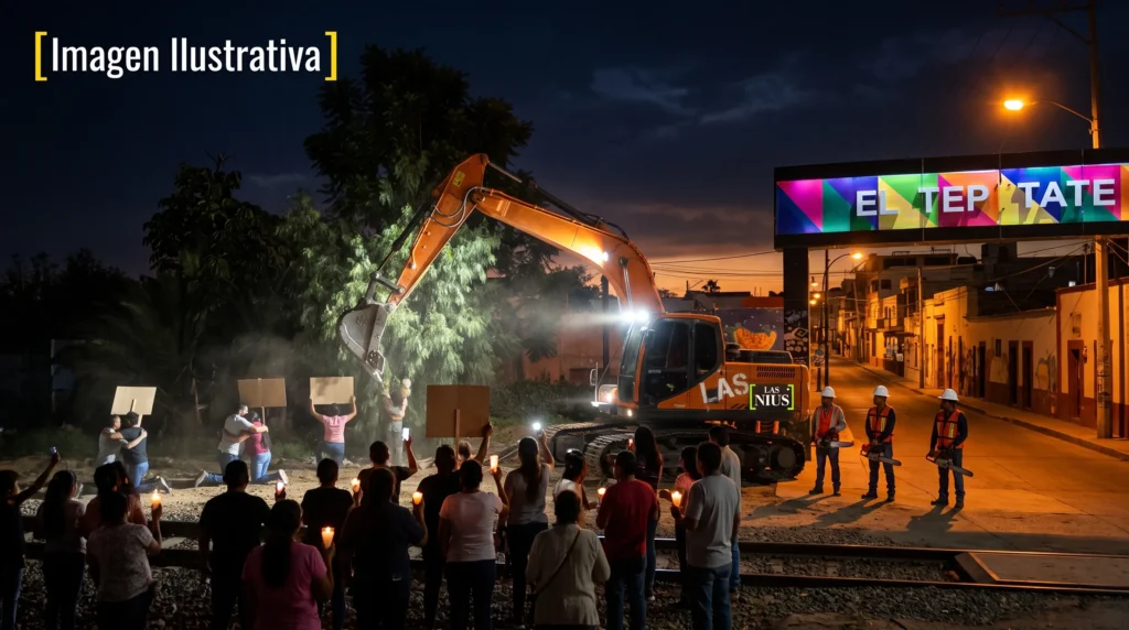 Árbol talado en la zona de El Tepe por las obras del tren