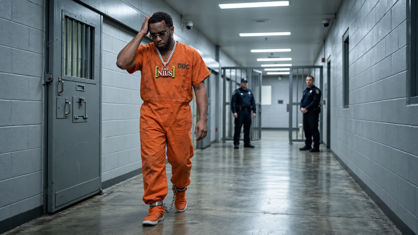 ¿Se resbaló con aceite? Diddy Combs descalabrado en prisión