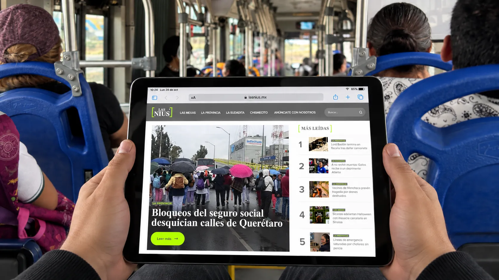 Bloqueos del seguro social desquician calles de Querétaro